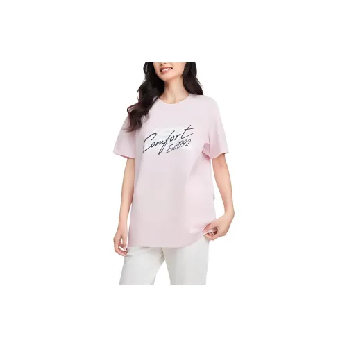 Skechers T-Shirts Unisex White/Pale Pink