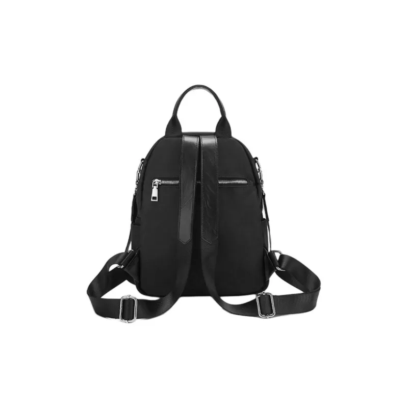 ST&SAT Fabric Backpack Large Size Women's Elegant Black/Dreamy Silver-4