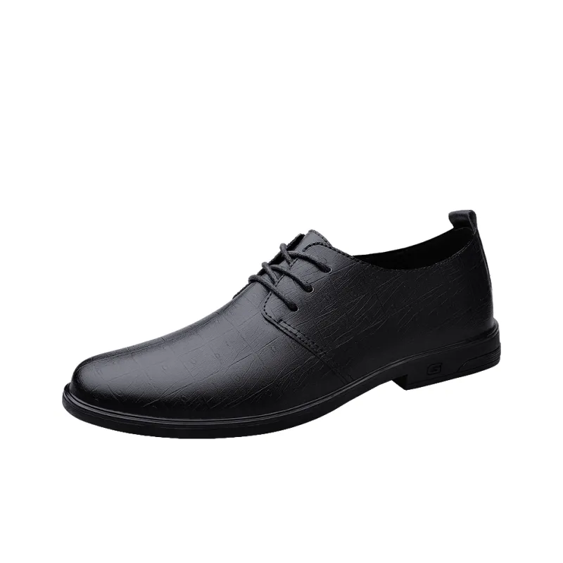 Abango Dress Shoes Men Low Top Black/Brown-1