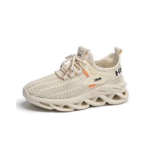 LISATANG Anti-Slip And Wear-Resistant Breathable Low-Top Casual Shoes Women's Beige