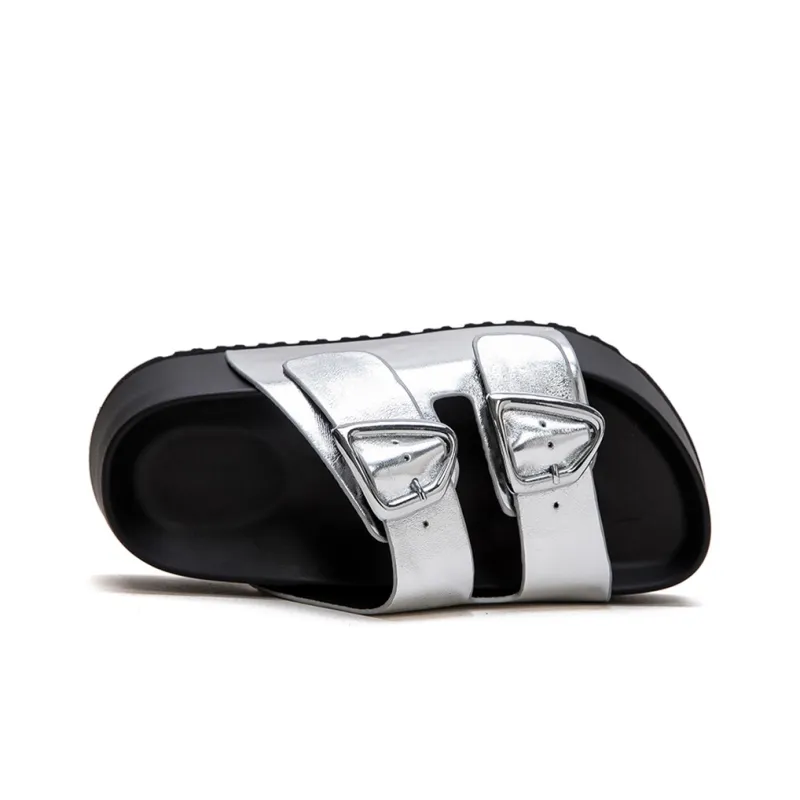 Jay Abrasion Resistant Slide Slippers Women's Silver-3
