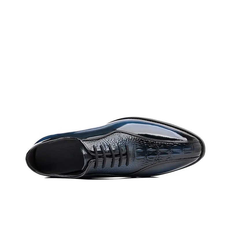 MODENGPAN Dress Shoes Men Low Top Brown/Black/Blue-1