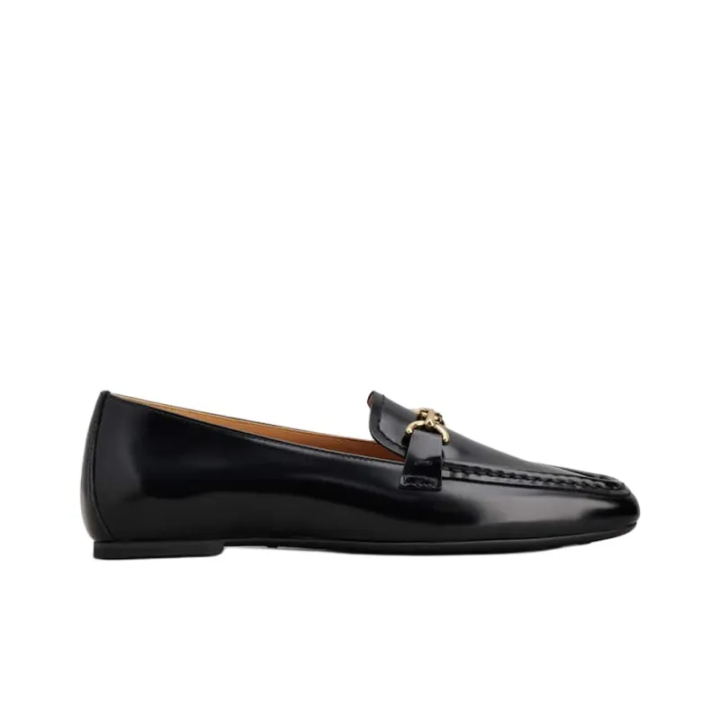 TOD'S Logo Plaque Slip On Panelled Loafers Women's-1