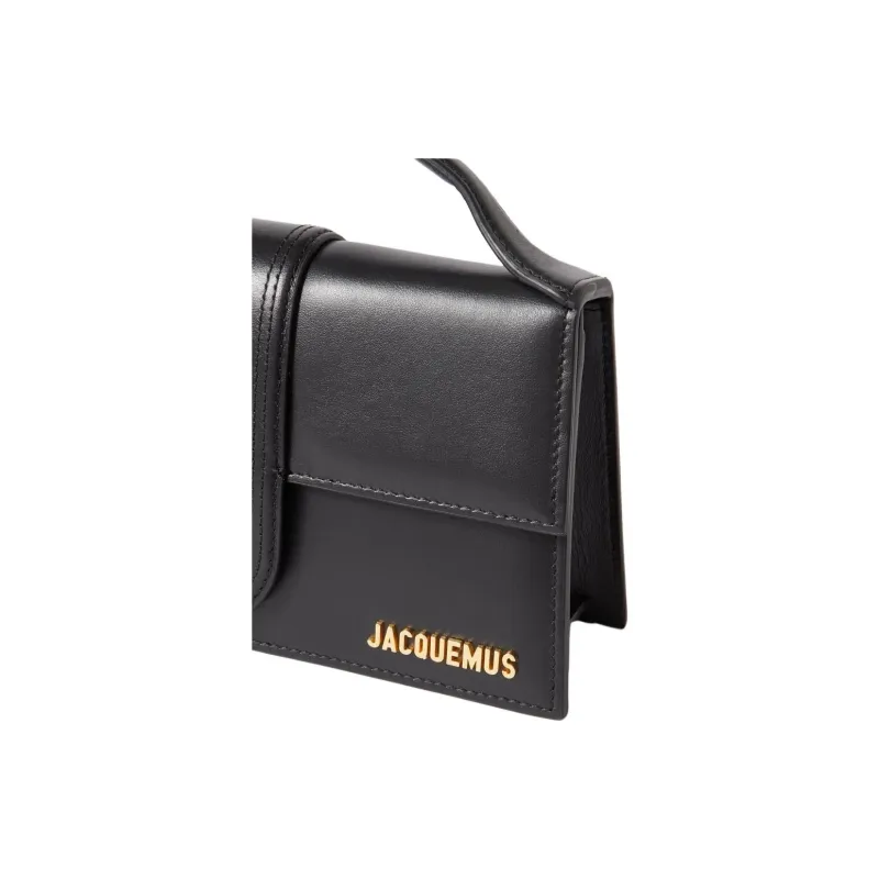 Jacquemus Cow Leather Shoulder Bag Crossbody Bag Handbag Medium Size Women's White/Black-6