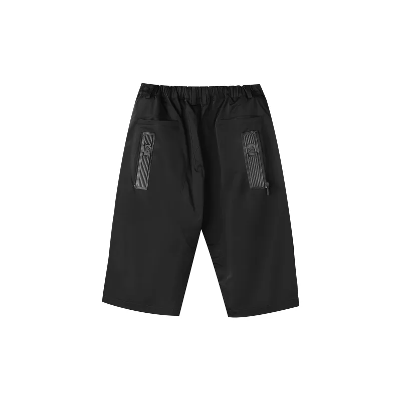 NORVINCY Outdoor Sports Elastic Trendy Badge Embossed Casual Shorts Unisex-1