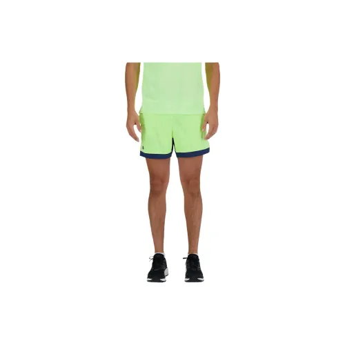 New Balance Sports Shorts Men Bleached Lime