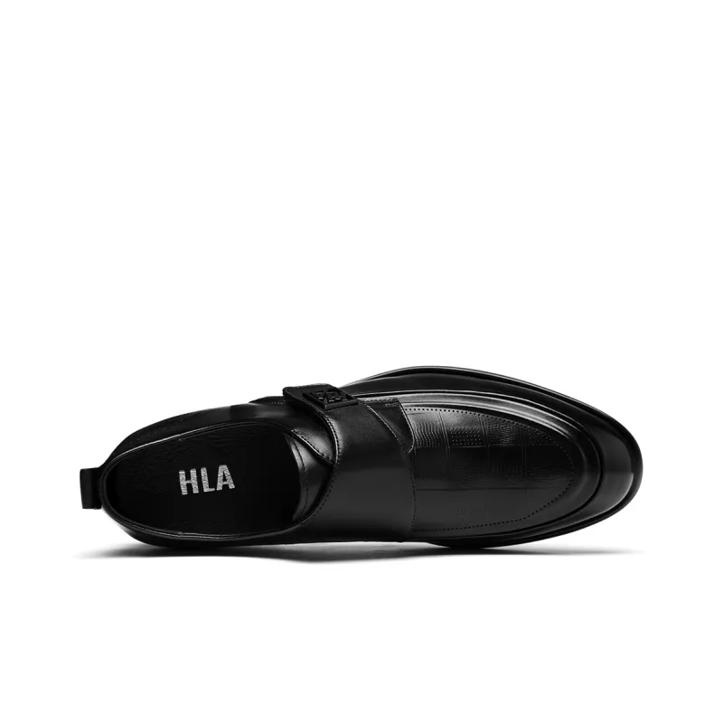 HLA Casual Business Formal Leather Shoes Genuine Leather Wedding Groom Derby Shoes Men's-2