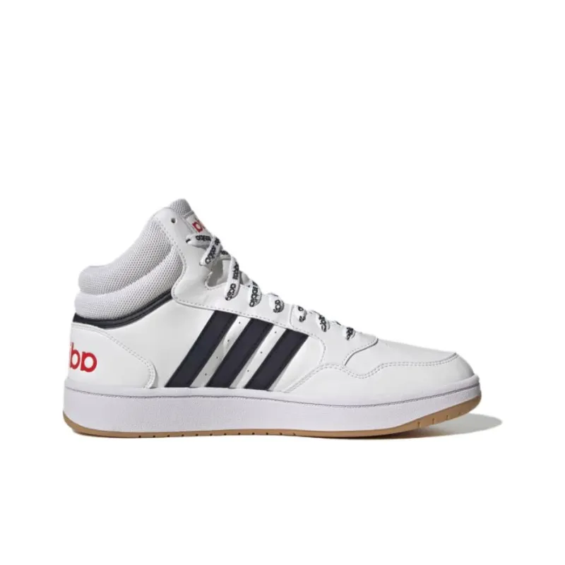 Adidas HOOPS 3.0 Non-slip Lightweight Mid-Top Vintage Basketball Shoes Men's White-1