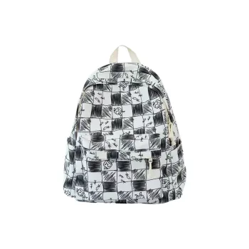 GEERDUN Polyester Cotton Blend Backpack Unisex Black/Gray/Blue/Coffee