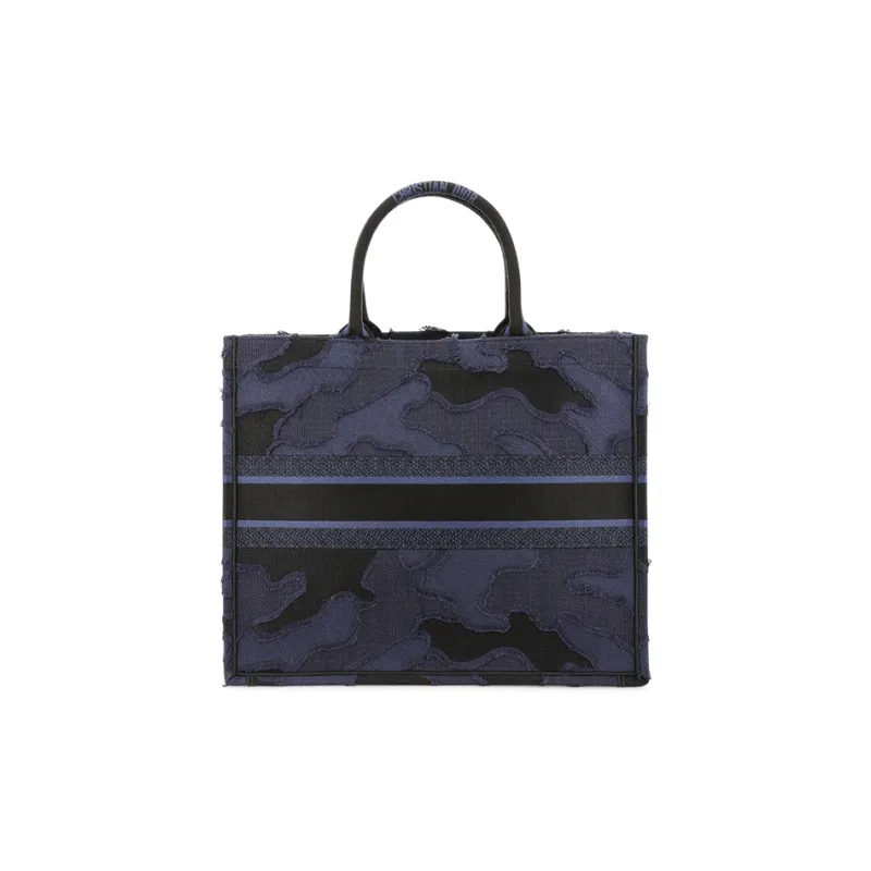 DIOR BookTote Canvas Canvas Bag Tote Bag Shopping Bag Handbag Large Size Women's Blue-5