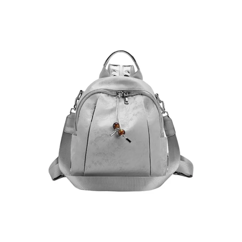 ST&SAT Fabric Backpack Large Size Women's Elegant Black/Dreamy Silver-8