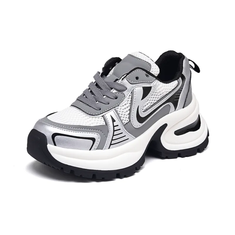 NRDROFFICIAL Height Increasing Breathable Low-Top Chunky Sneakers Women's-6