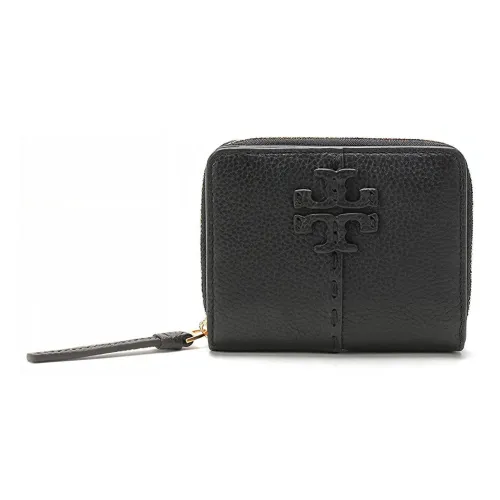 TORY BURCH McGraw Leather Wallet Women's Black