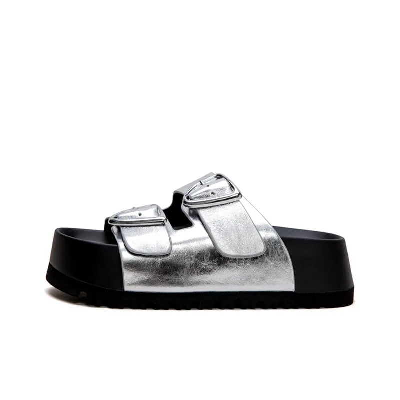 Jay Abrasion Resistant Slide Slippers Women's Silver-0
