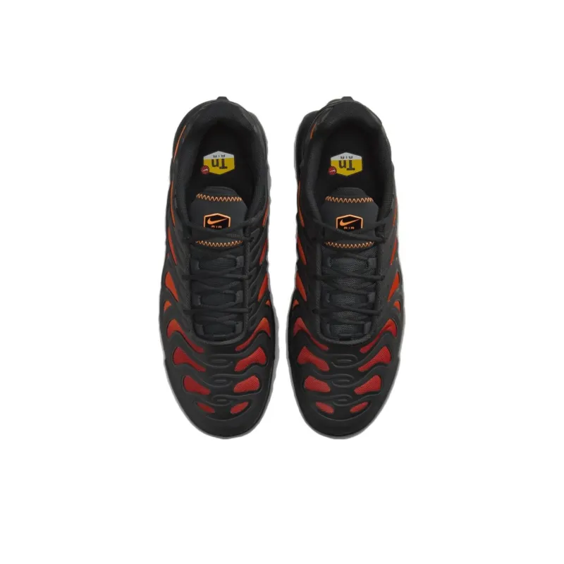 Nike Air Max Plus Anti Slip Wear Resistant Low Top Casual Running Shoes Unisex Black Orange-3