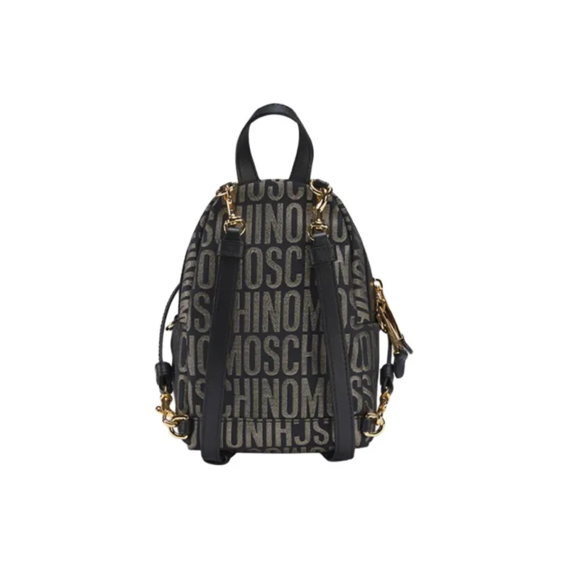 MOSCHINO Fabric Backpack Small Size Women's Black-1