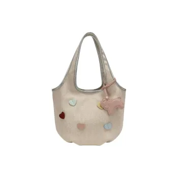 Carksky Canvas Canvas Bag Handbag Shoulder Bag Women's White