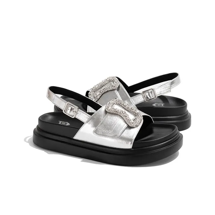 Old Meow Casual Flat, One Strap Sandals 3.5cm Women's-4