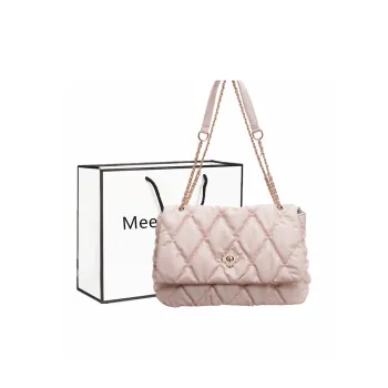 Fitchell PU Shoulder Bag Women's Pink/Ecru/Black/Khaki