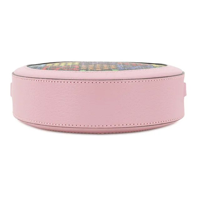 GUCCI Canvas With Leather Round Bag Shoulder Bag Crossbody Bag Regular Women's Pink/Multicolor/Candy Color-6