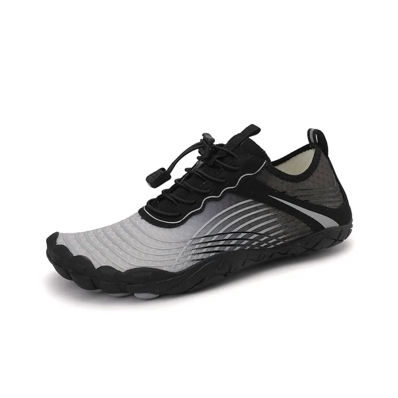 GESENLANG Slip Resistant, Breathable, Quick Dry River Trekking Shoes Men's Black White-1