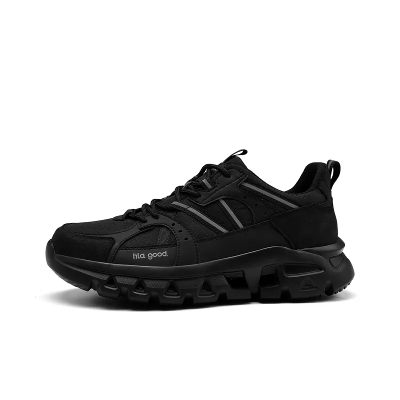 HLA Breathable Mesh Patchwork Lightweight Height Increasing Running Shoes Casual Shoes Men's-0