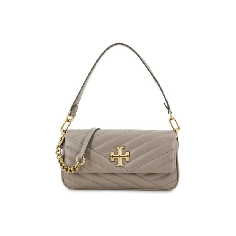 TORY BURCH Kira Sheepskin Leather Handbag, Crossbody Bag, Shoulder Bag Trumpets Women's Hawk Gray-0