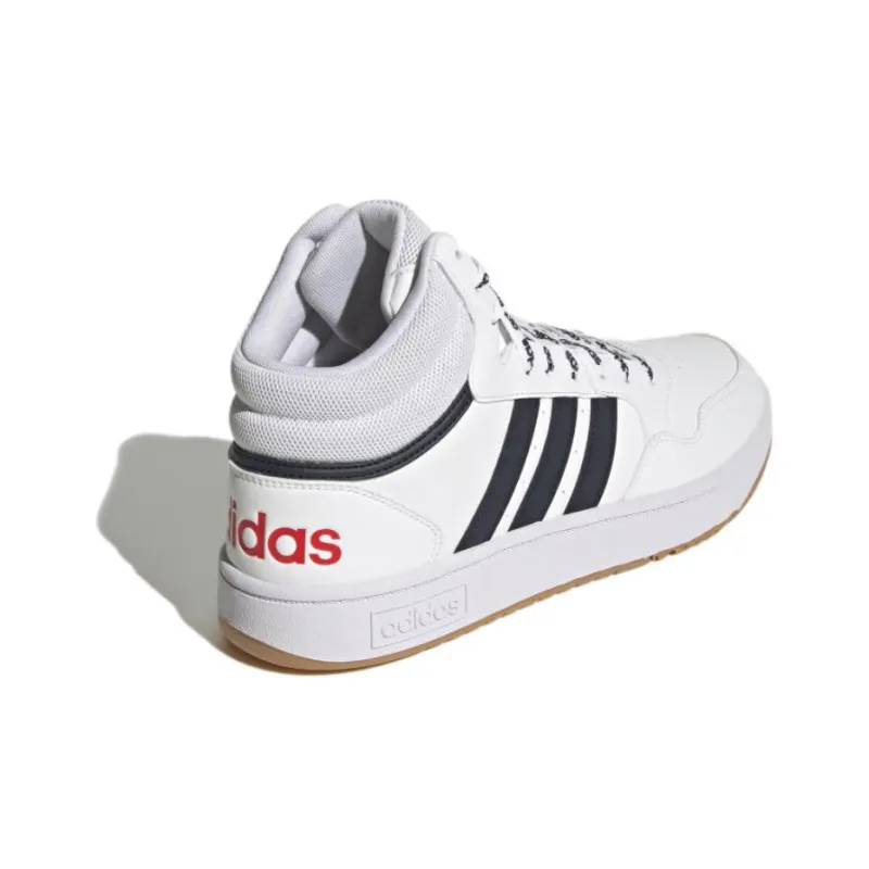 Adidas HOOPS 3.0 Non-slip Lightweight Mid-Top Vintage Basketball Shoes Men's White-2