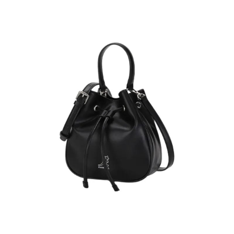 KANGOL Synthetic Leather Handbag Crossbody Bag Women's Black-1