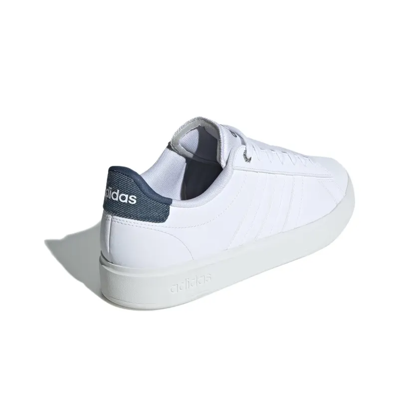 Adidas GRAND COURT 2.0 Slip Resistant Low Top Skateboard Shoes Women's White Blue-3