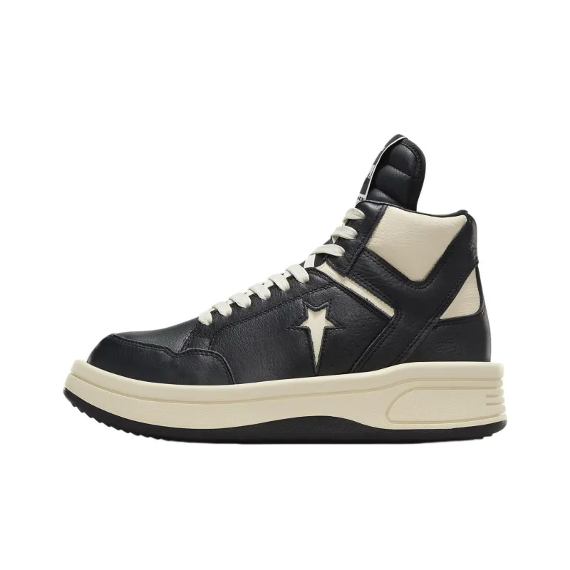 Converse Weapon Skateboard Shoes Unisex High-top Black/beige-0