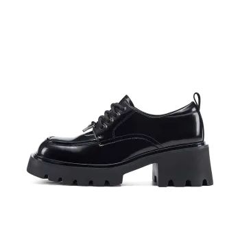 GG-CC Ballet Flats Vintage Loafers Women's Black