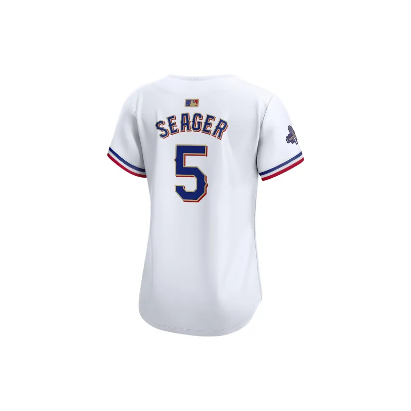 Nike x MLB Rangers 2023 World Series Champions Gold Soccer Jerseys Women's White-1