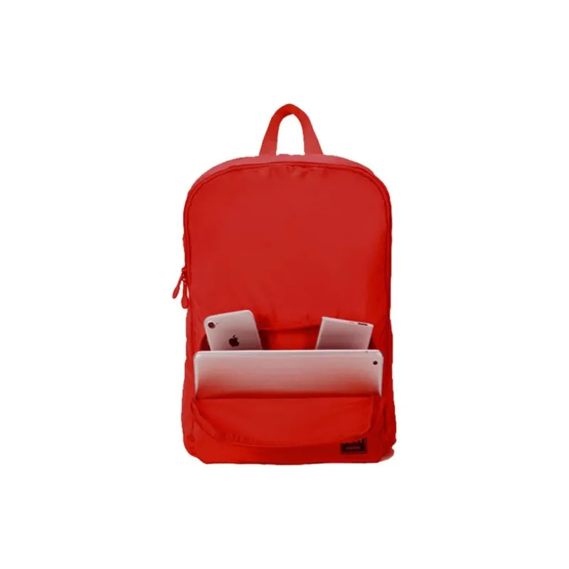 LEXON Polyester Backpack Large Size Unisex Yellow Green/Red-7