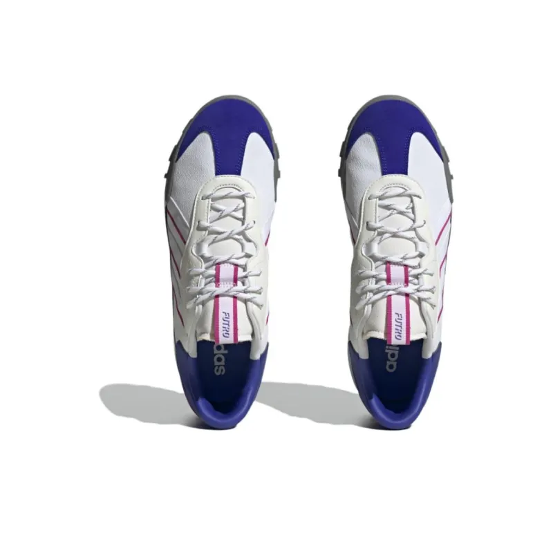 Adidas Anti Slip Wear Resistant Low Top Casual Running Shoes Unisex White Blue-3