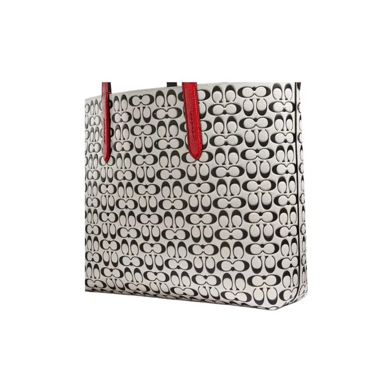 COACH X Disney Collaboration Highline Leather Tote Bag Shopping Bag Shoulder Bags Women's Chalk Multicolor-3