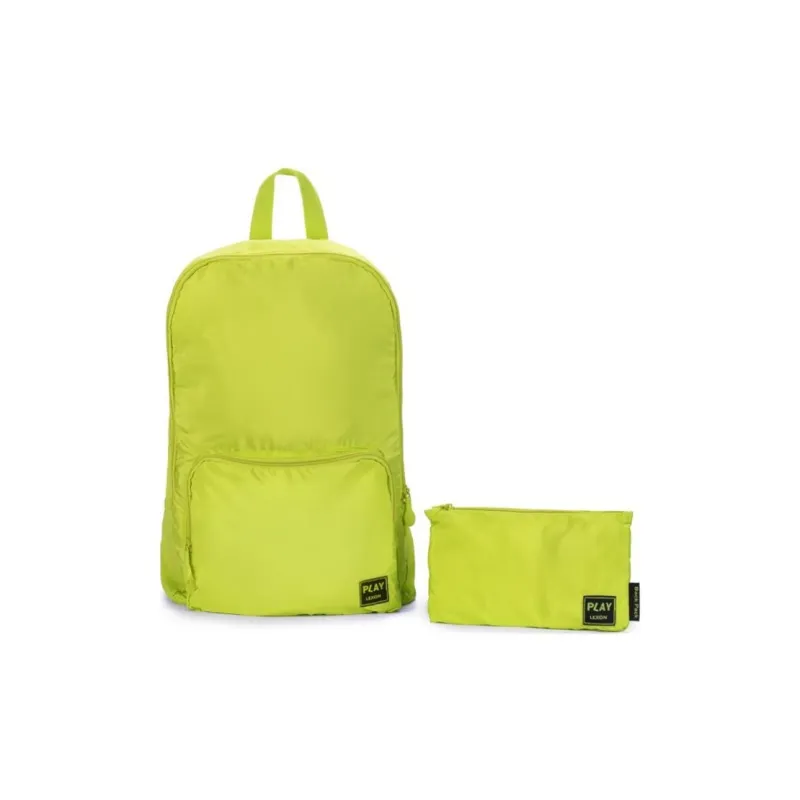 LEXON Polyester Backpack Large Size Unisex Yellow Green/Red-0