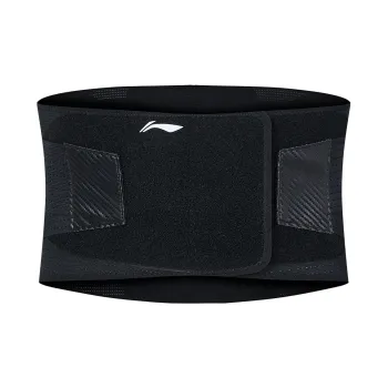 LiNing Back Support Braces Breathable Protective Compression Slip Resistant Black Polyester