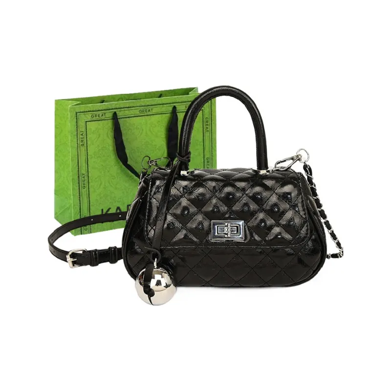 KARUISHA PU Crossbody Bag, One Shoulder Handbag Women's Dazzling Color Silver, Black, White-10