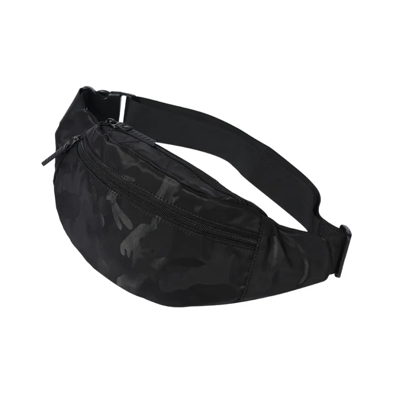 Yohji Kimura Oxford Crossbody Bag, One Shoulder Sling Bag Trumpets Men's Camouflage Black/Black-21