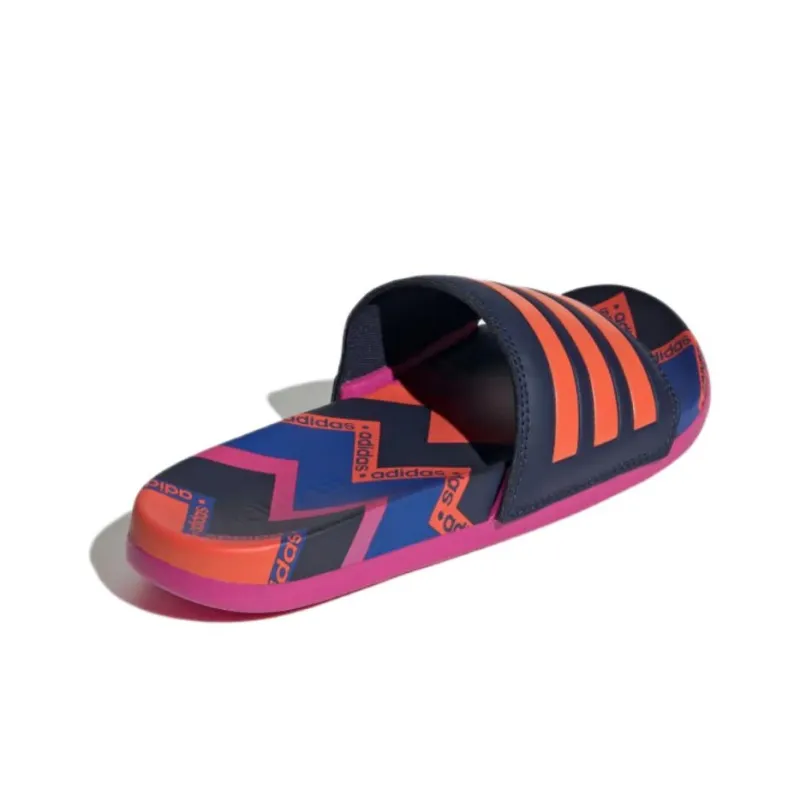 Adidas Adilette Slip-Resistant Quick Dry Slide Slippers Women's Blue-orange-red-3