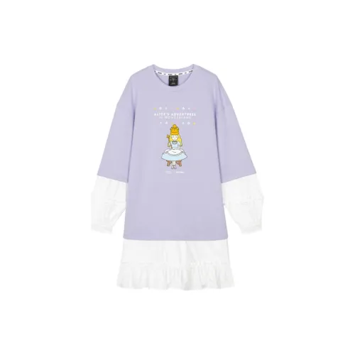 Skechers BRITISH MUSEUM Long-Sleeved Dresses Women's Sweet Lavender