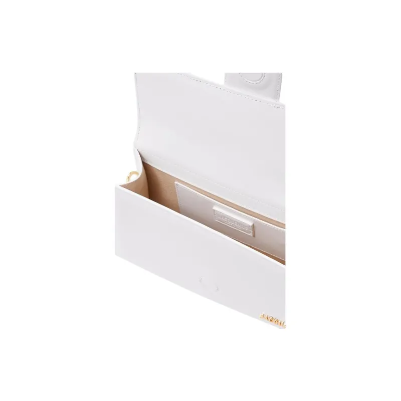 Jacquemus Cow Leather Shoulder Bag Crossbody Bag Handbag Medium Size Women's White/Black-3