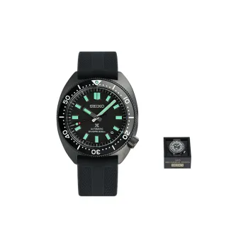 SEIKO Prospe Collection Automatic Mechanical Movement Silicone Strap Watch Men's Watches Black Dial