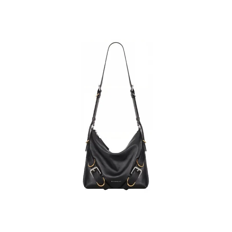 GIVENCHY Voyou Cow Leather Crossbody Bag, Shoulder Bag Women's Black-0