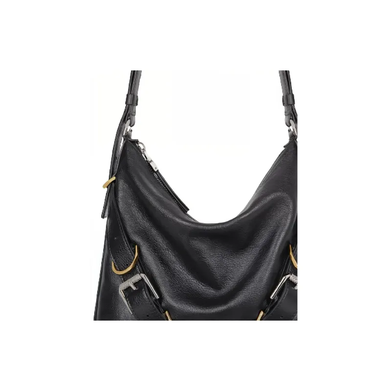 GIVENCHY Voyou Cow Leather Crossbody Bag, Shoulder Bag Women's Black-3