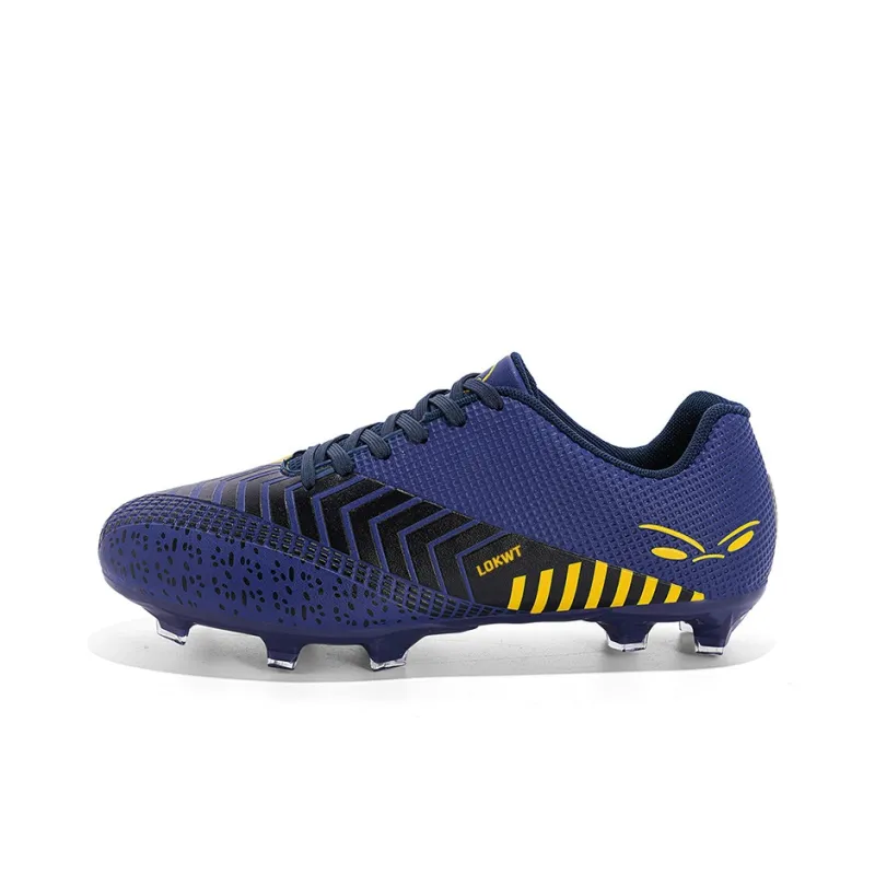 LOKWT Soccer Shoes Unisex Low Top Dark Blue-3