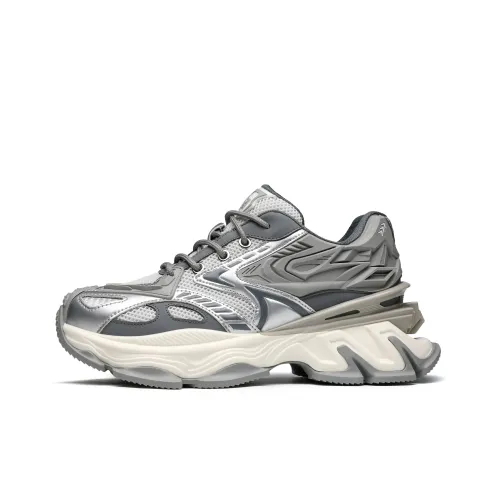 Millies Chunky Sneakers Men Low-Top Silver