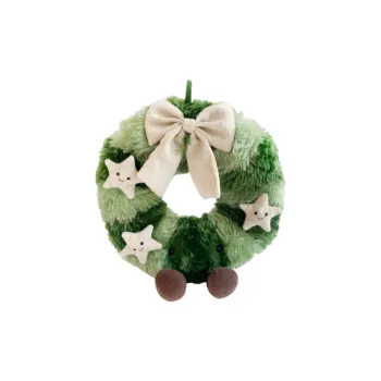 JELLYCAT Christmas Series Nordic Spruce Wreath Dolls Plush Doll 28CM Height In Sitting Posture
