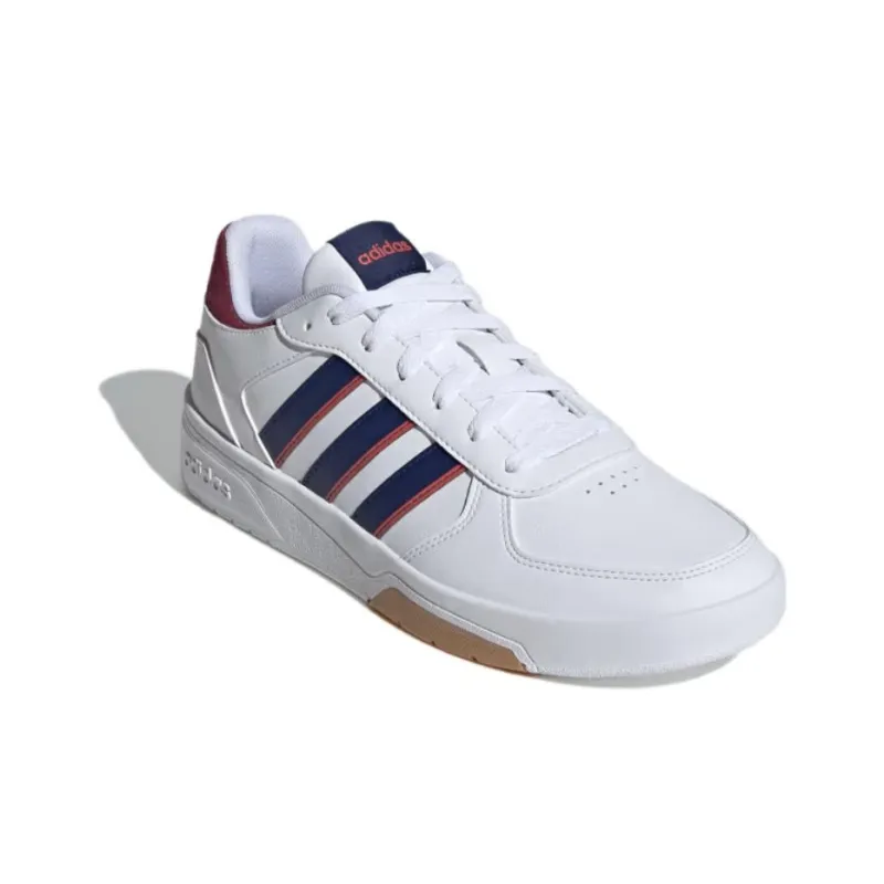 Adidas VL COURT 2.0 Low Top Skateboard Shoes Men's White Blue-2
